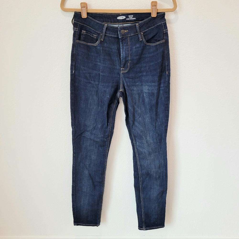 Old Navy Rockstar High Rise Super Skinny Jeans Dark Wash Women’s 8